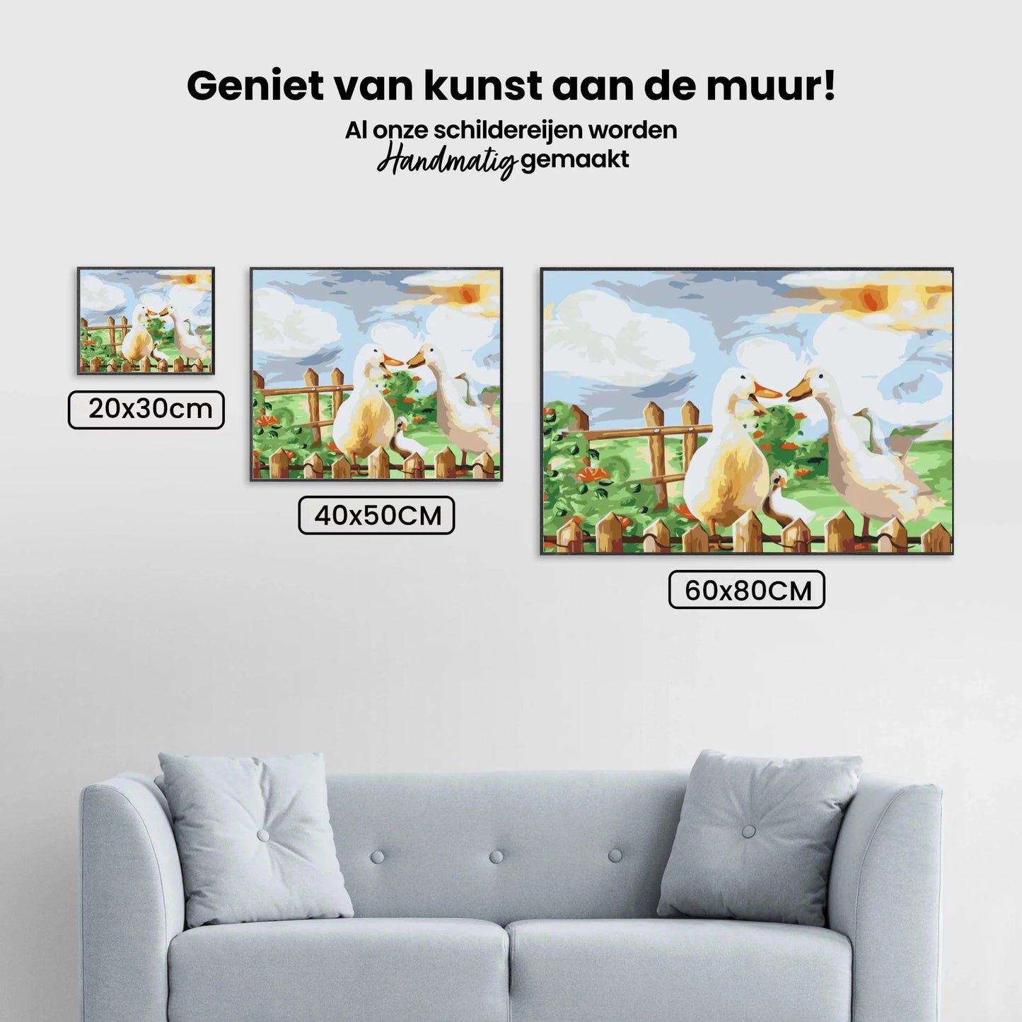 Diamond Painting - Rodzina kaczek w ogrodzie - SEOS®