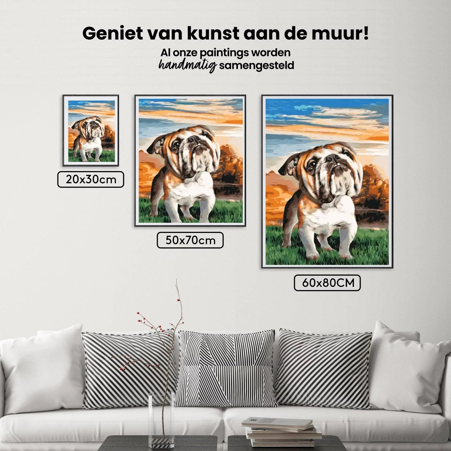 Diamond Painting - Angielski Bulldog w ogrodzie - SEOS®