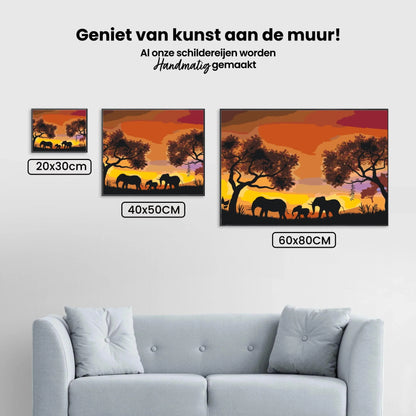 Diamond Painting - Rodzina słoni - SEOS®