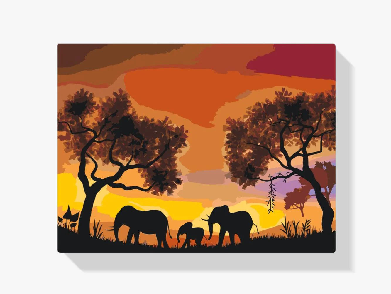 Diamond Painting - Rodzina słoni - SEOS®