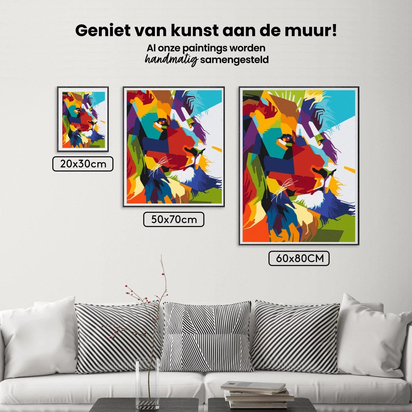 Diamond Painting - Geometryczny lew - SEOS®