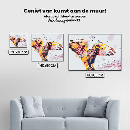 Diamond Painting - Złota Sowa Śnieżna - SEOS®