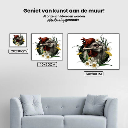 Diamond Painting - Kura w kwiecistej sukience - SEOS®