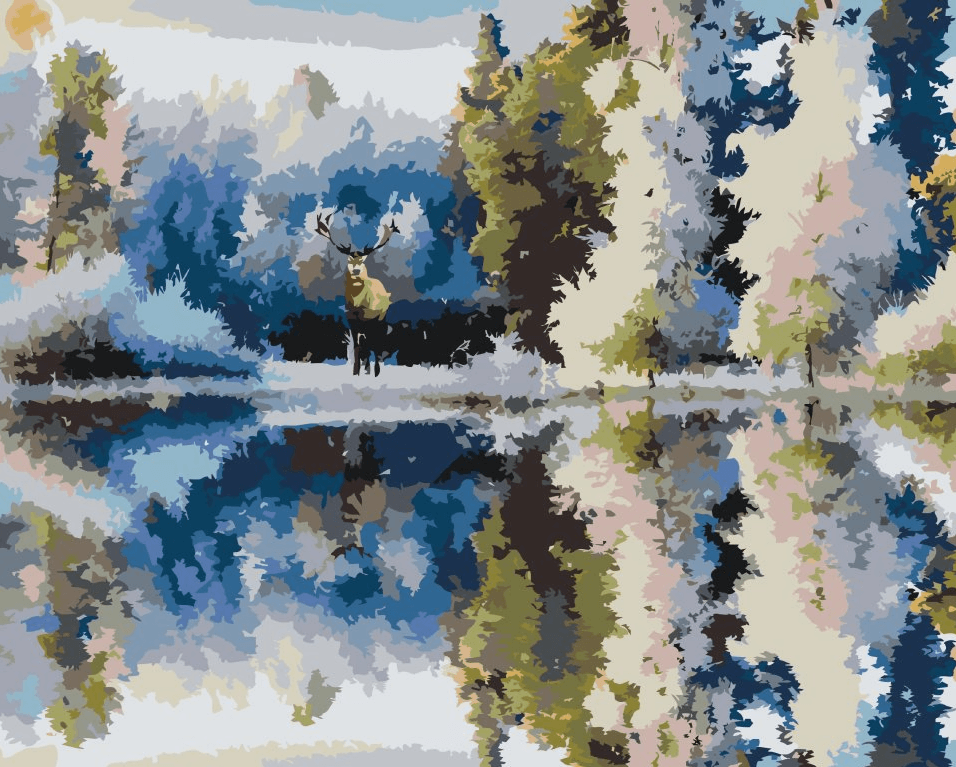 Diamond Painting - Jelenie w lesie - SEOS®