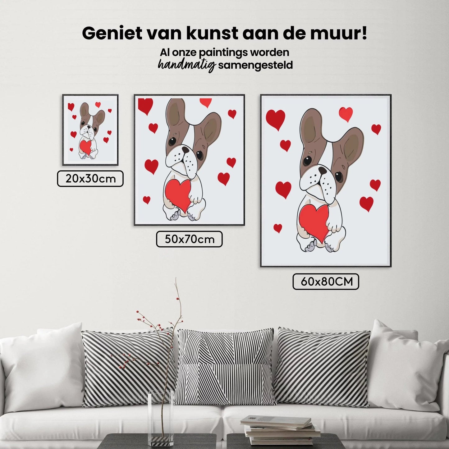 Diamond Painting - Pies z sercami - SEOS®