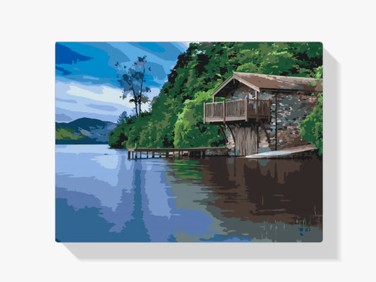 Diamond Painting - Domek nad jeziorem - SEOS Shop ®