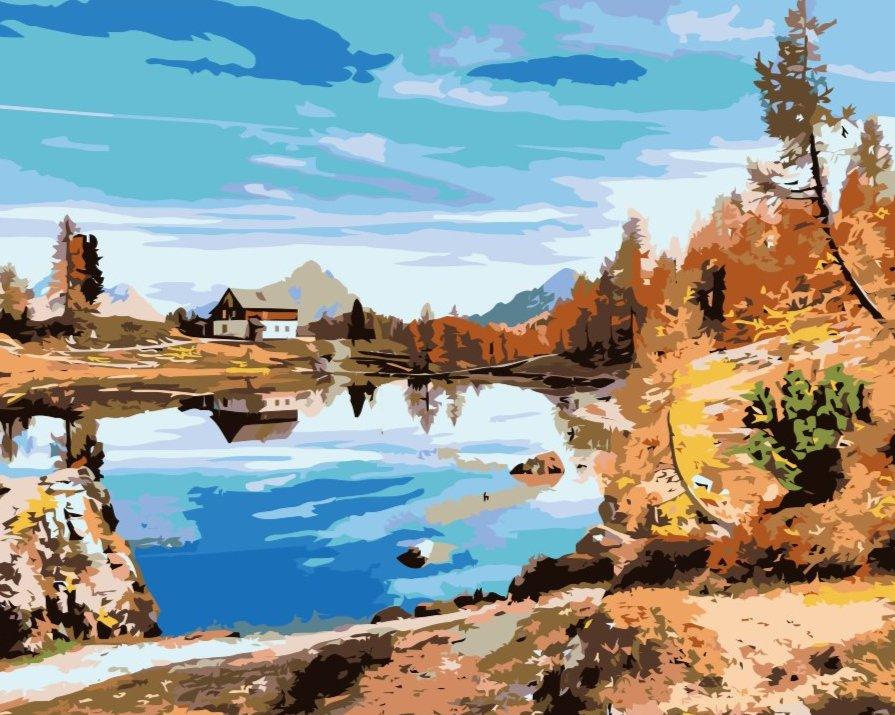 Diamond Painting - Domek nad jeziorem - SEOS Shop ®