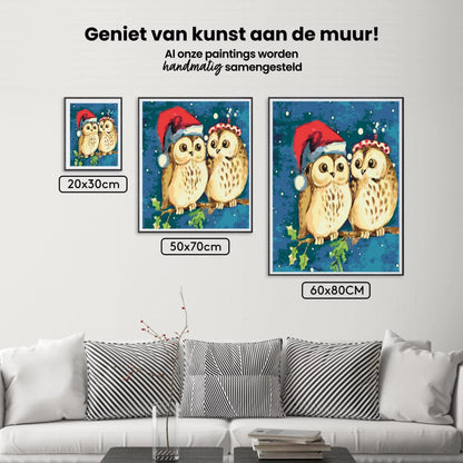 Diamond Painting - Świąteczne ptaki sów - SEOS Shop ®