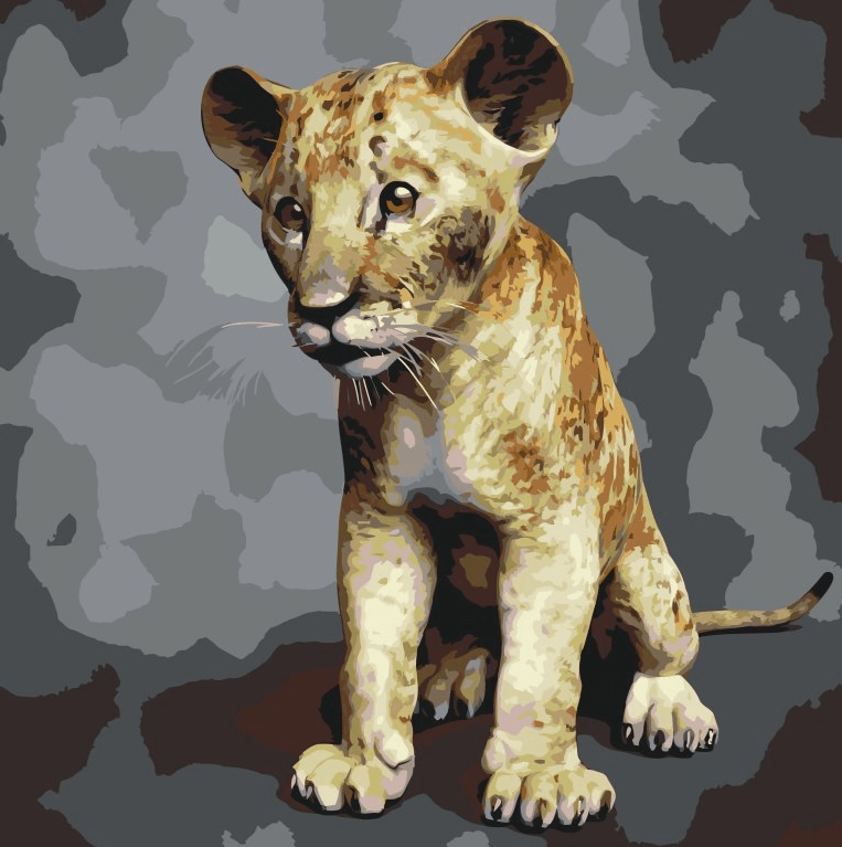 Diamond Painting - Mały Simba - SEOS®