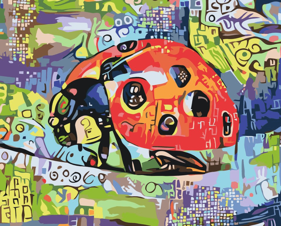Diamond Painting - Kolorowa biedronka - SEOS®