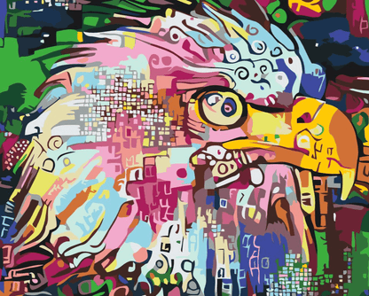 Diamond Painting - Kolorowy orzeł - SEOS®