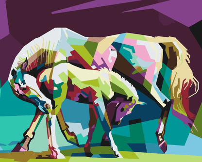 Diamond Painting - Kolorowe konie - SEOS®