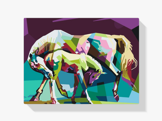 Diamond Painting - Kolorowe konie - SEOS®