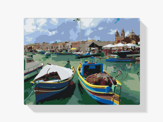 Diamond Painting - Kolorowe łodzie rybackie - SEOS Shop ®