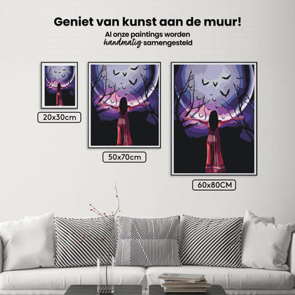 Diamond Painting - Tajemnicza kobieta pod pełnią księżyca - SEOS Shop ®