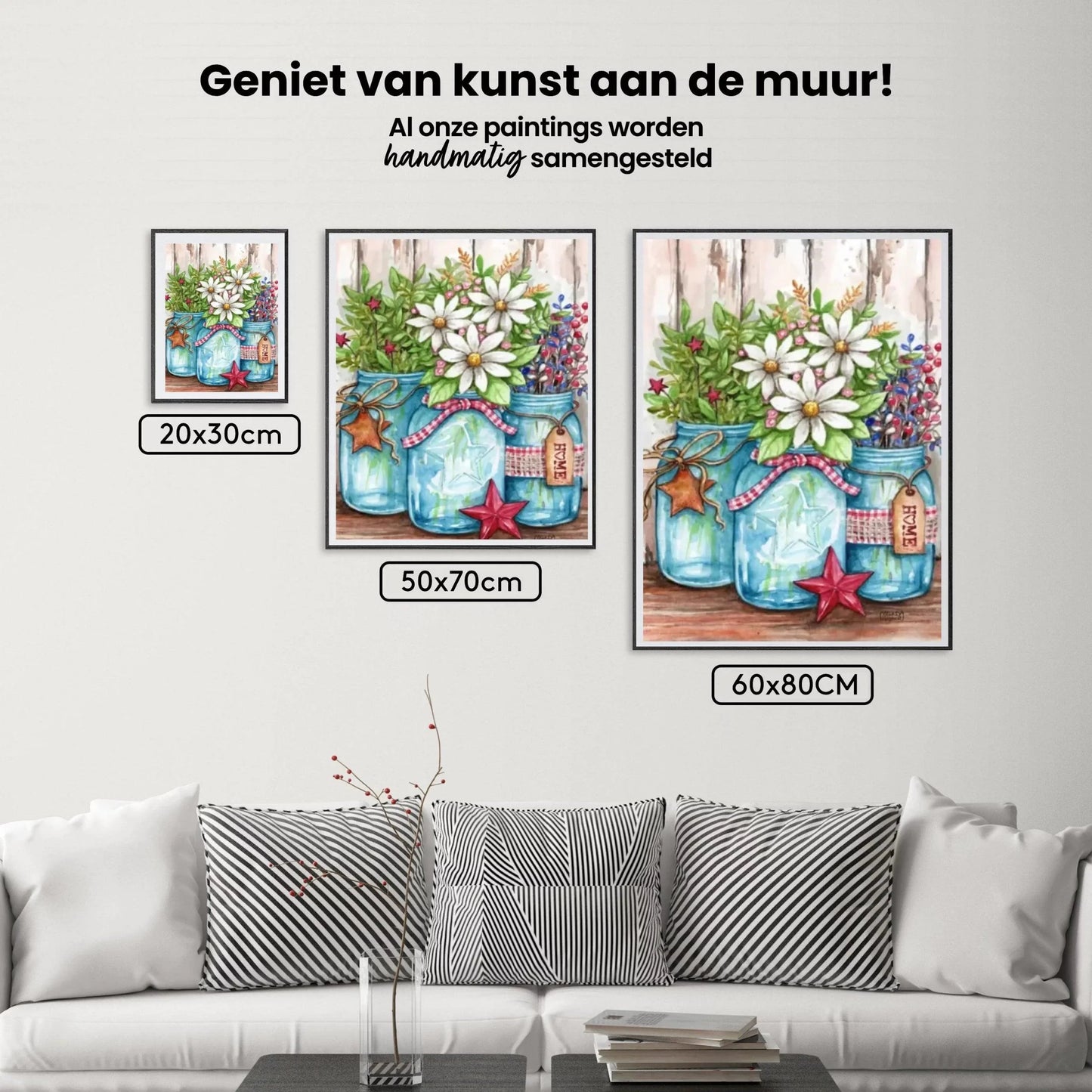Diamond Painting - Doniczki z kwiatami i gwiazdami - SEOS Shop ®