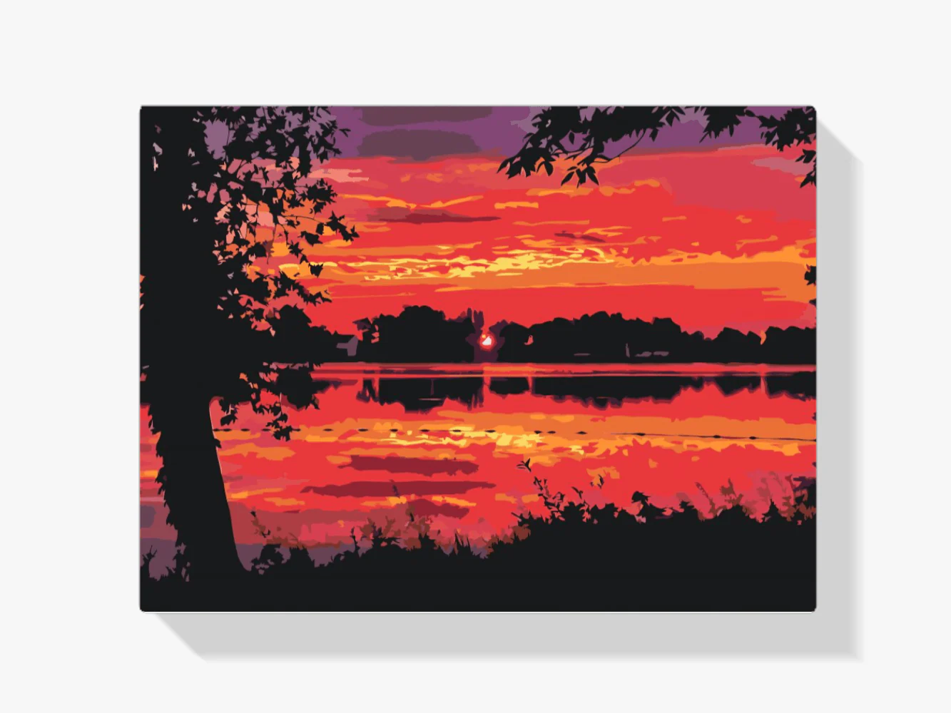 Diamond Painting - Czerwony zachód słońca - SEOS Shop ®