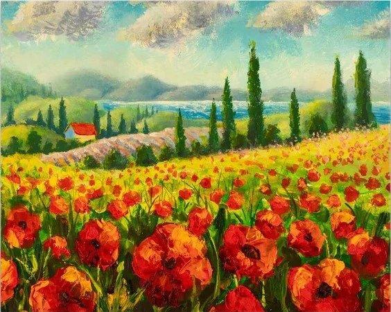 Diamond Painting - Krajobraz Toskanii - SEOS Shop ®