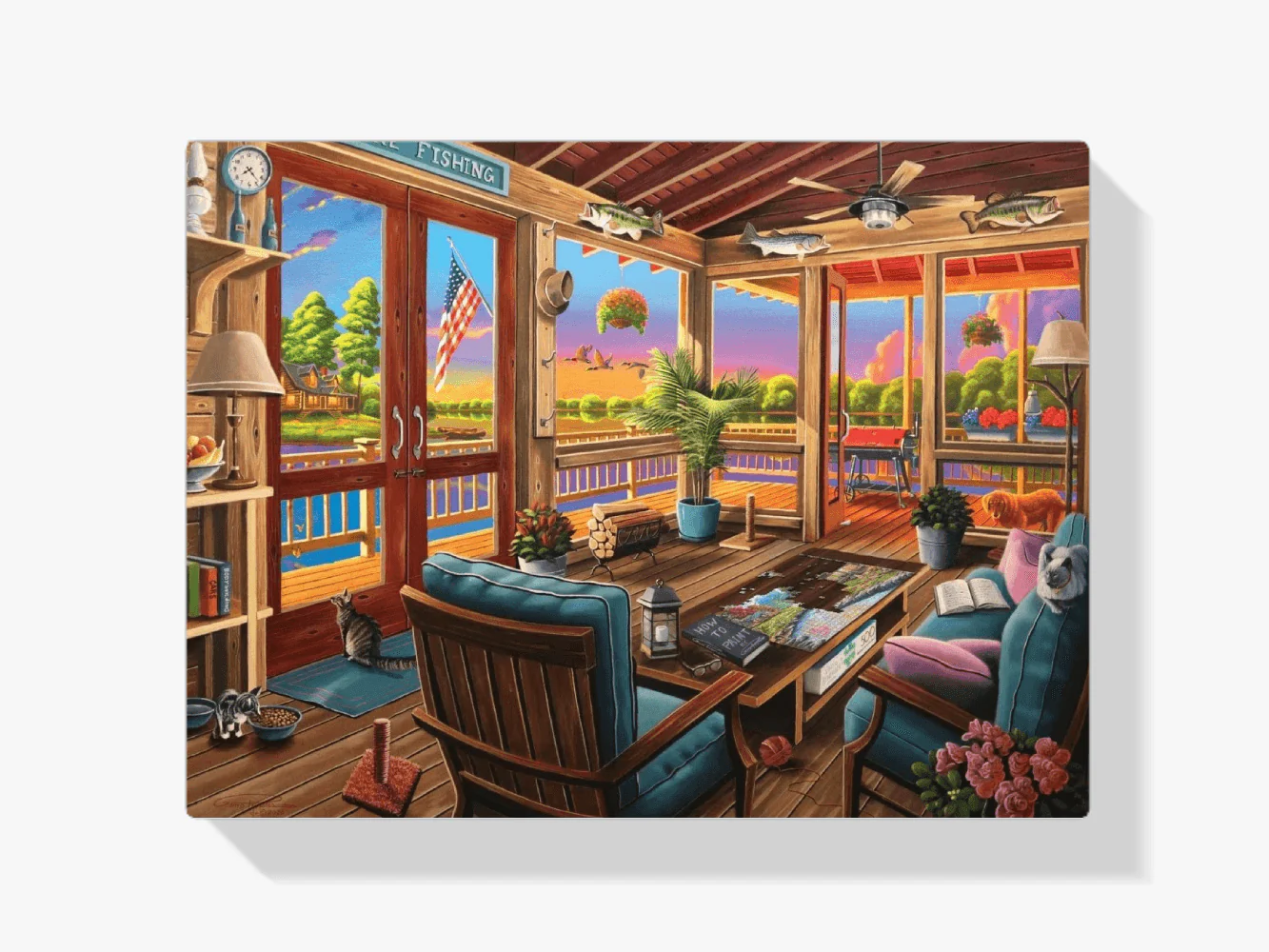 Diamond Painting - Widok na jezioro - SEOS Shop ®