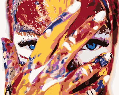 Diamond Painting - Kobieta z niebieskimi oczami - SEOS Shop ®