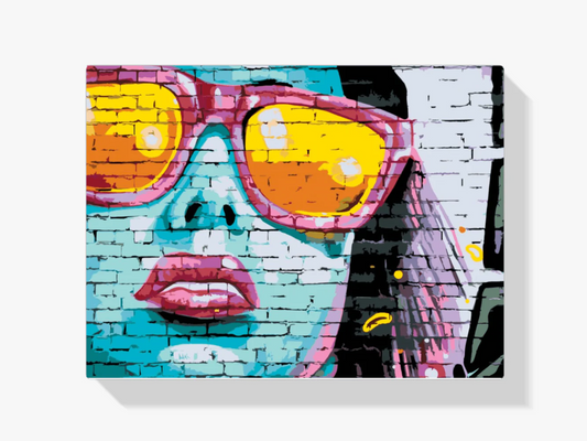 Diamond Painting - Kobieta w różowych okularach - SEOS Shop ®