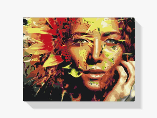 Diamond Painting - Kobieta ukryta w słoneczniku - SEOS Shop ®