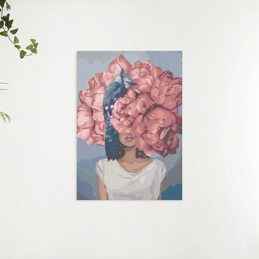 Diamond Painting - Kobieta ukryta w piwoniach - SEOS Shop ®