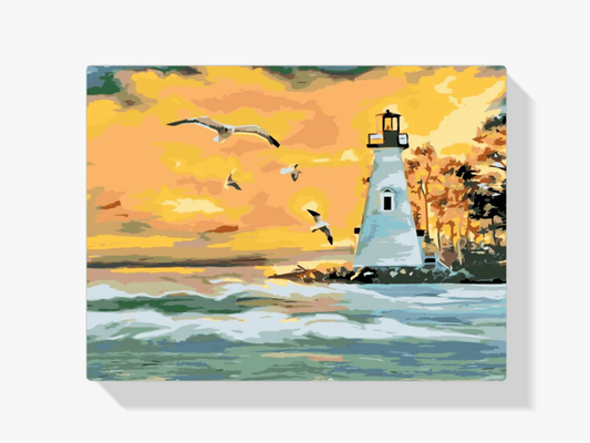 Diamond Painting - Latarni morskiej i mewy - SEOS Shop ®