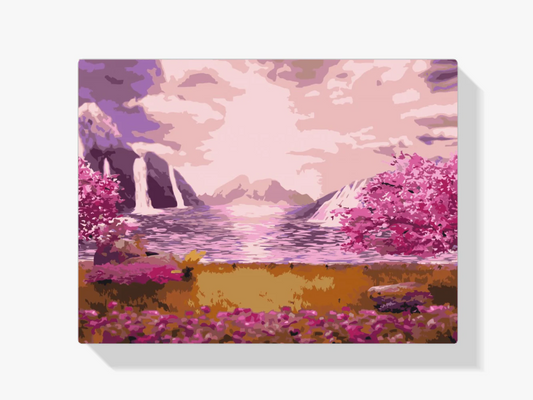 Diamond Painting - Wodospad w różanym ogrodzie - SEOS Shop ®