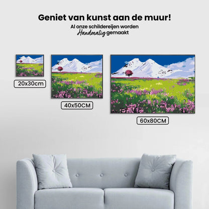Diamond Painting - Łąka pośrodku gór - SEOS Shop ®