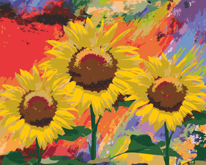 Diamond Painting - Słoneczniki w studiu - SEOS Shop ®