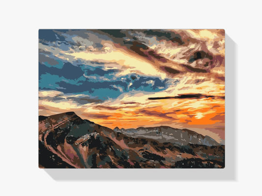 Diamond Painting - Zachód słońca nad górami - SEOS Shop ®