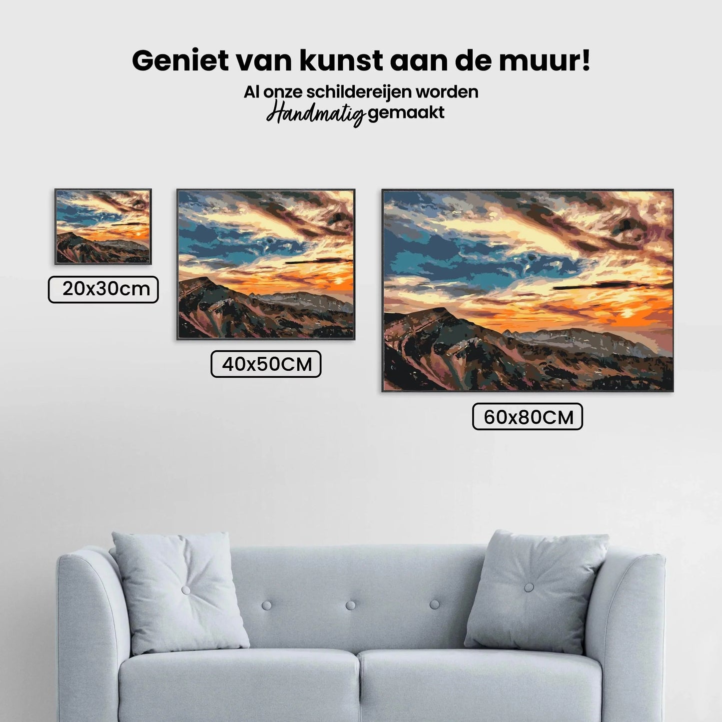Diamond Painting - Zachód słońca nad górami - SEOS Shop ®