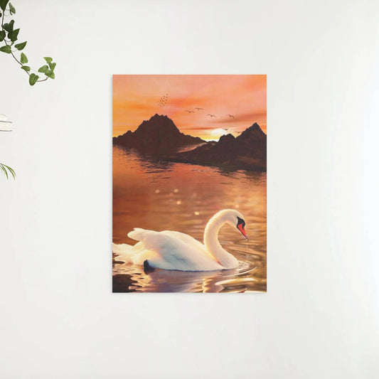 Diamond painting Łabędź przy czerwonym niebie - SEOS Shop ®