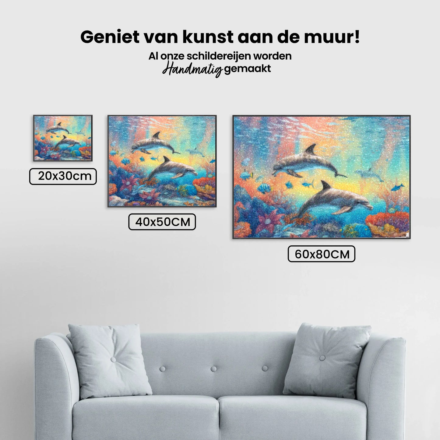 Diamond Painting - Tęczowe delfiny - SEOS Shop ®
