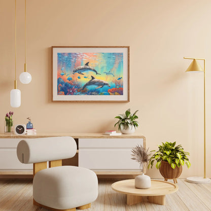 Diamond Painting - Tęczowe delfiny - SEOS Shop ®