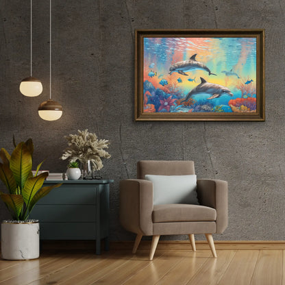 Diamond Painting - Tęczowe delfiny - SEOS Shop ®