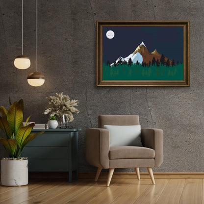 Diamond Painting - Bergen w nocy - SEOS Shop ®
