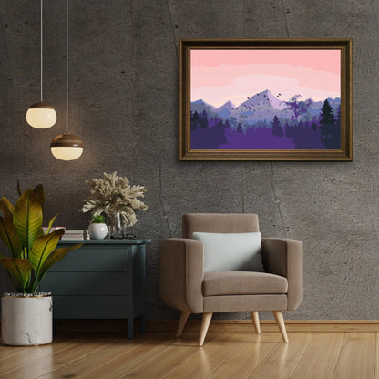 Diamond Painting - Góry o zachodzie słońca - SEOS Shop ®
