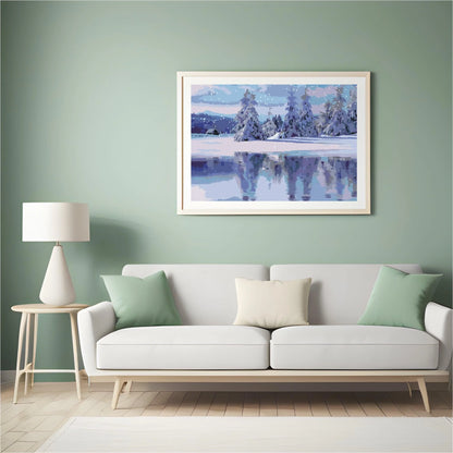 Diamond Painting - Zaśnieżony krajobraz - SEOS Shop ®