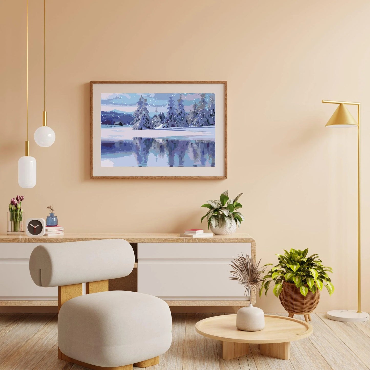 Diamond Painting - Zaśnieżony krajobraz - SEOS Shop ®