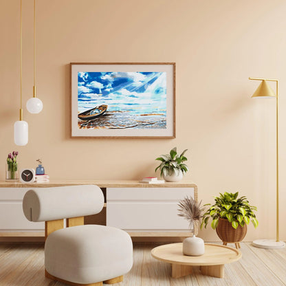 Diamond Painting - Łódź na skraju morza - SEOS Shop ®