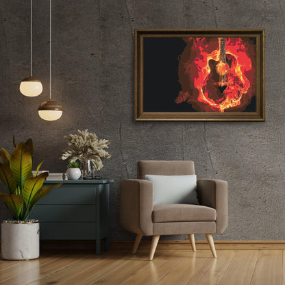 Diamond Painting - Płonąca gitara - SEOS Shop ®