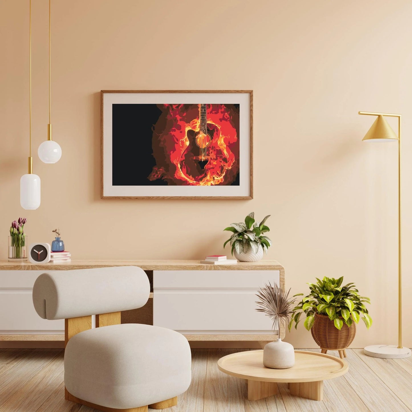 Diamond Painting - Płonąca gitara - SEOS Shop ®