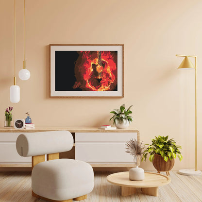 Diamond Painting - Płonąca gitara - SEOS Shop ®