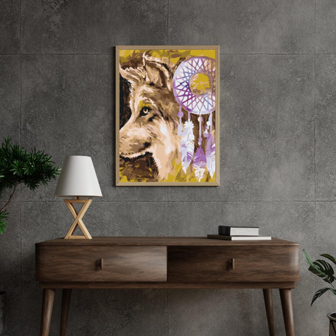 Diamond Painting - Wilk i łapacz snów - SEOS®