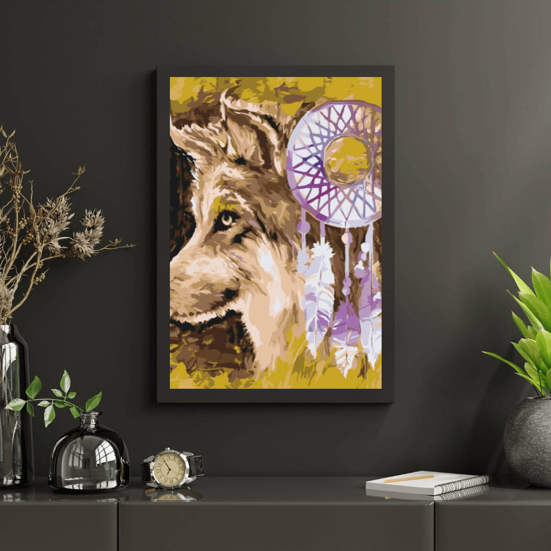 Diamond Painting - Wilk i łapacz snów - SEOS®