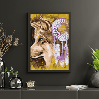 Diamond Painting - Wilk i łapacz snów - SEOS®