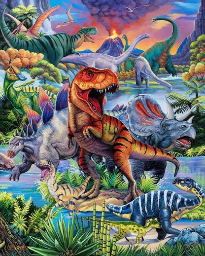 Diamond Painting - Dinozaury