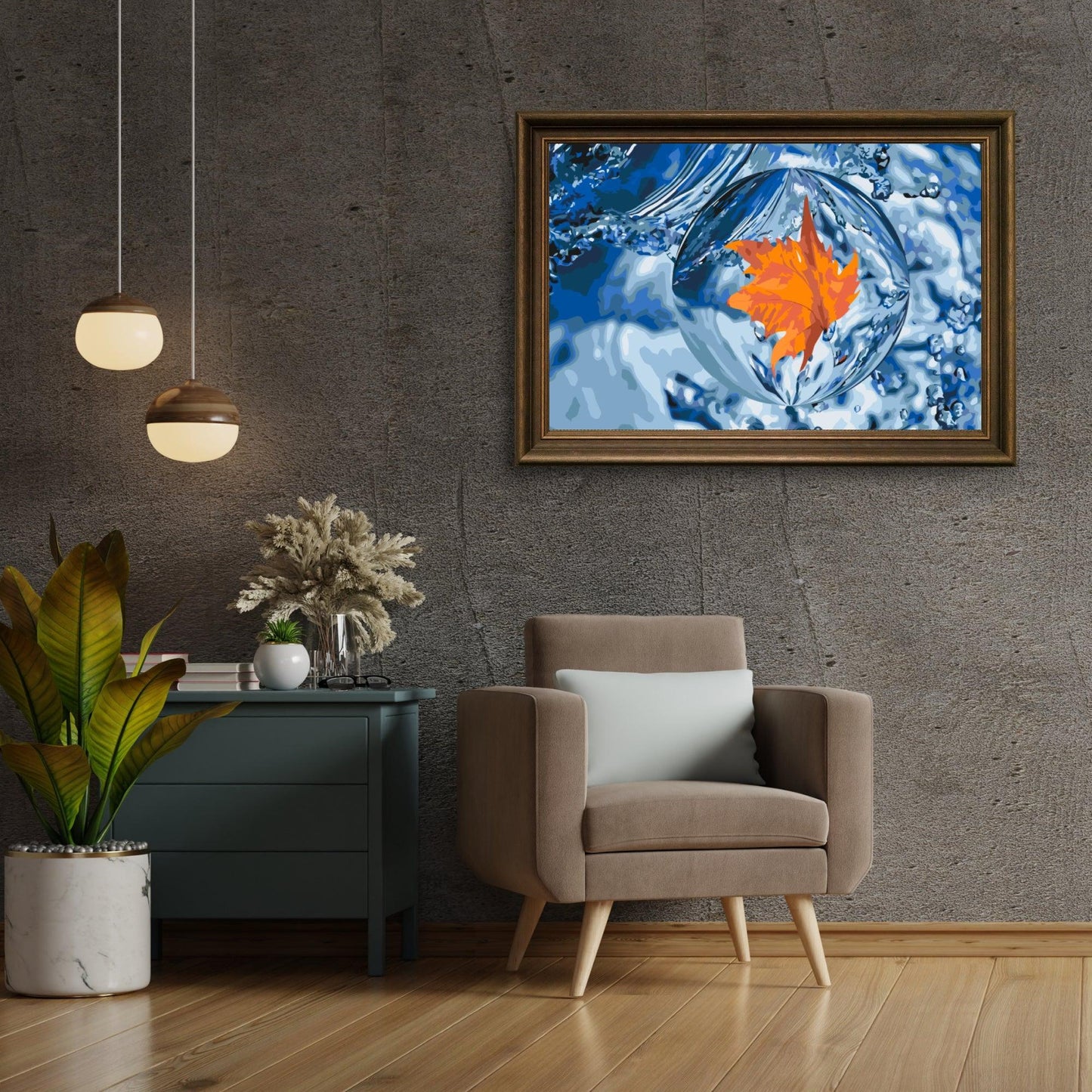 Diamond Painting - Liść w kropli - SEOS Shop ®